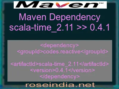 Maven dependency of scala-time_2.11 version 0.4.1