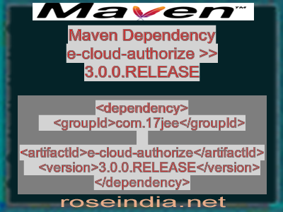 Maven dependency of e-cloud-authorize version 3.0.0.RELEASE