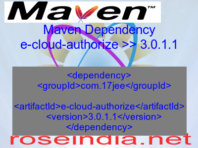 Maven dependency of e-cloud-authorize version 3.0.1.1