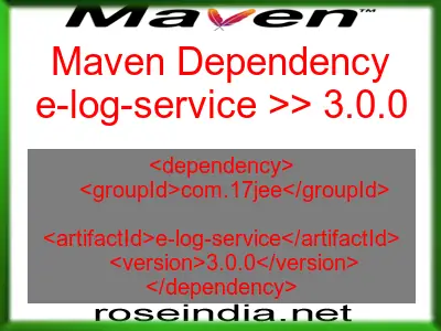 Maven dependency of e-log-service version 3.0.0