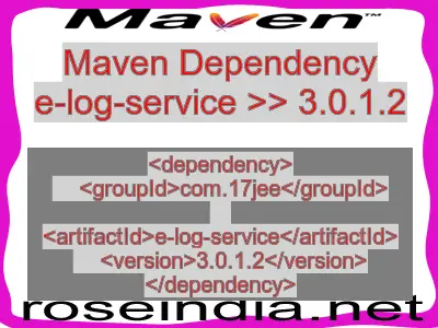 Maven dependency of e-log-service version 3.0.1.2
