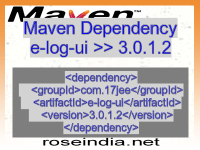 Maven dependency of e-log-ui version 3.0.1.2