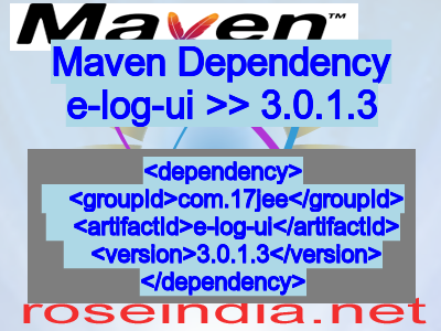 Maven dependency of e-log-ui version 3.0.1.3