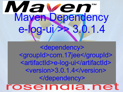 Maven dependency of e-log-ui version 3.0.1.4