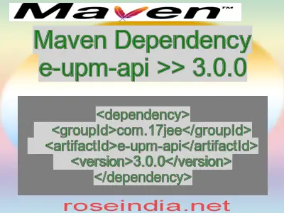 Maven dependency of e-upm-api version 3.0.0