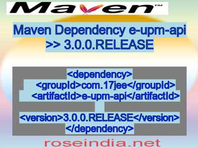 Maven dependency of e-upm-api version 3.0.0.RELEASE