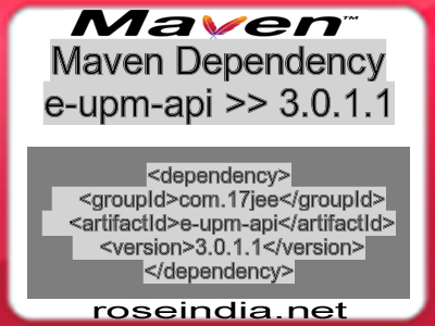 Maven dependency of e-upm-api version 3.0.1.1