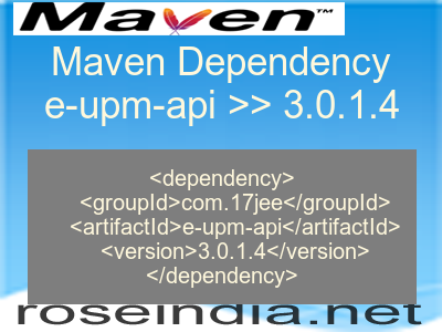 Maven dependency of e-upm-api version 3.0.1.4