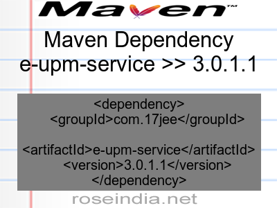 Maven dependency of e-upm-service version 3.0.1.1