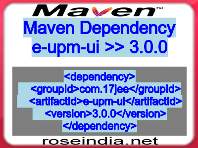 Maven dependency of e-upm-ui version 3.0.0