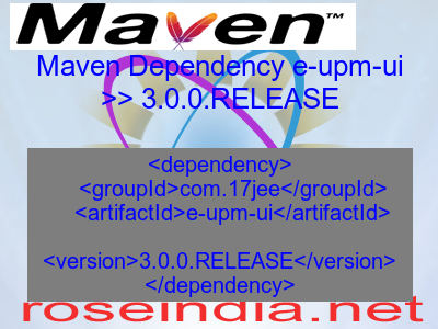 Maven dependency of e-upm-ui version 3.0.0.RELEASE