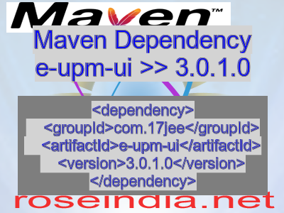 Maven dependency of e-upm-ui version 3.0.1.0