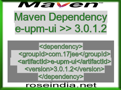 Maven dependency of e-upm-ui version 3.0.1.2