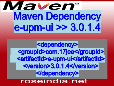 Maven dependency of e-upm-ui version 3.0.1.4