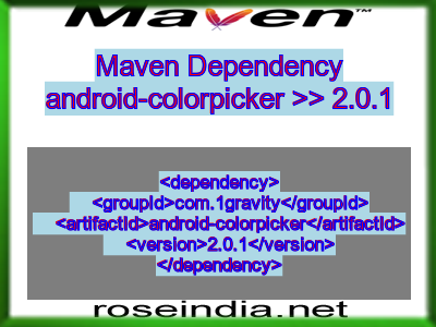 Maven dependency of android-colorpicker version 2.0.1