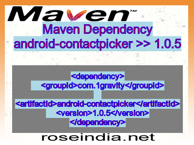 Maven dependency of android-contactpicker version 1.0.5