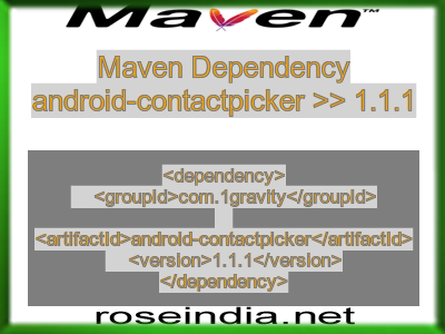 Maven dependency of android-contactpicker version 1.1.1