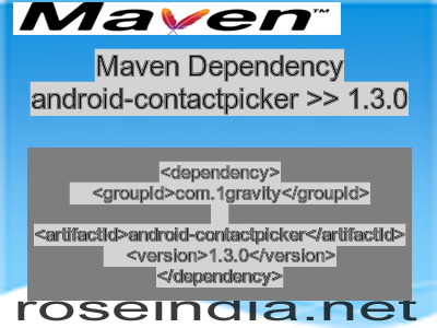 Maven dependency of android-contactpicker version 1.3.0