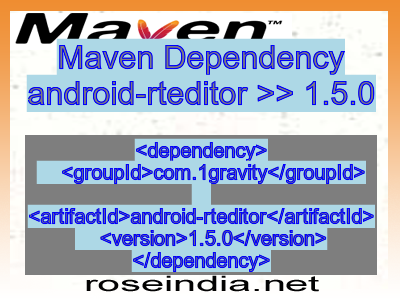 Maven dependency of android-rteditor version 1.5.0