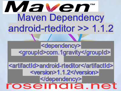 Maven dependency of android-rteditor version 1.1.2