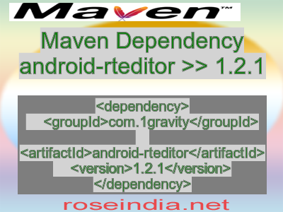 Maven dependency of android-rteditor version 1.2.1