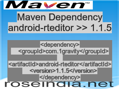 Maven dependency of android-rteditor version 1.1.5