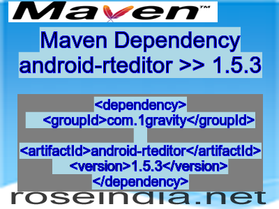 Maven dependency of android-rteditor version 1.5.3