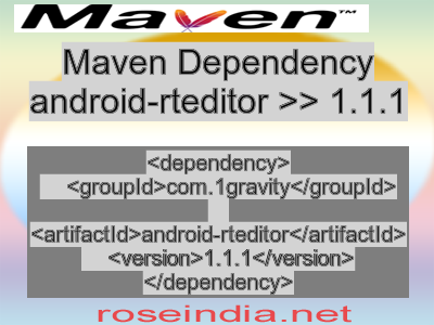 Maven dependency of android-rteditor version 1.1.1