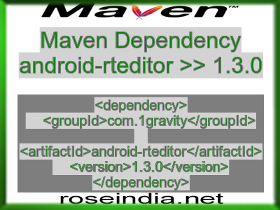 Maven dependency of android-rteditor version 1.3.0
