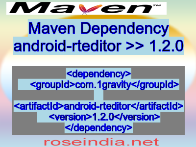 Maven dependency of android-rteditor version 1.2.0