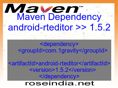 Maven dependency of android-rteditor version 1.5.2