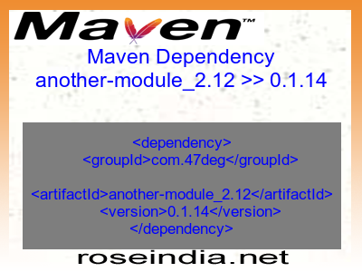 Maven dependency of another-module_2.12 version 0.1.14
