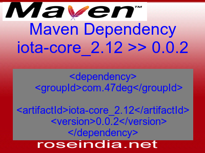 Maven dependency of iota-core_2.12 version 0.0.2