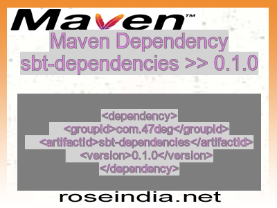 Maven dependency of sbt-dependencies version 0.1.0
