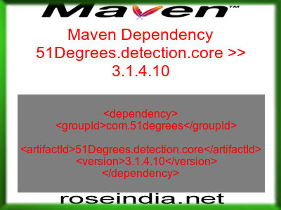 Maven dependency of 51Degrees.detection.core version 3.1.4.10