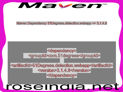 Maven dependency of 51Degrees.detection.webapp version 3.1.4.8