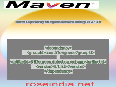 Maven dependency of 51Degrees.detection.webapp version 3.1.5.5