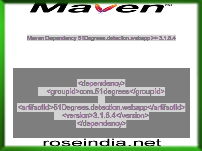 Maven dependency of 51Degrees.detection.webapp version 3.1.8.4