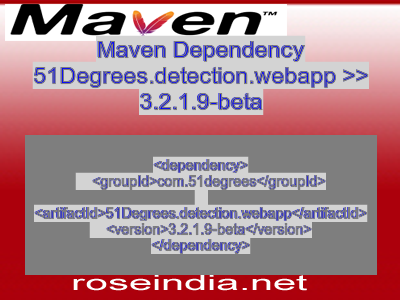 Maven dependency of 51Degrees.detection.webapp version 3.2.1.9-beta