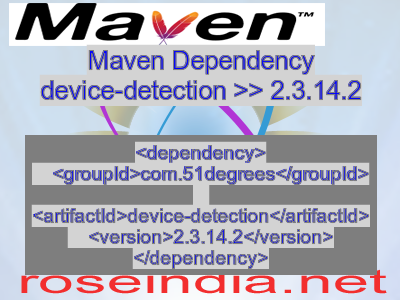 Maven dependency of device-detection version 2.3.14.2