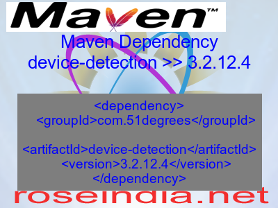 Maven dependency of device-detection version 3.2.12.4