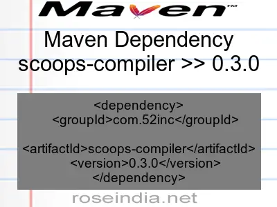 Maven dependency of scoops-compiler version 0.3.0
