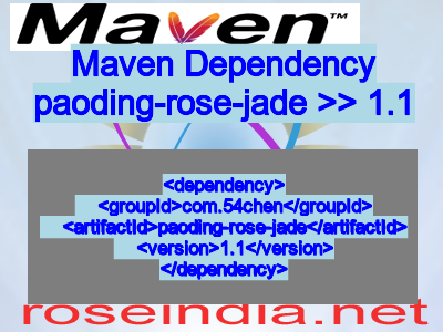 Maven dependency of paoding-rose-jade version 1.1