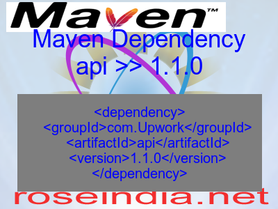 Maven dependency of api version 1.1.0