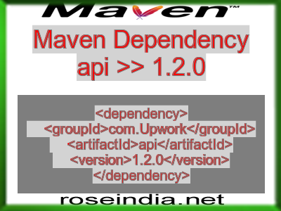 Maven dependency of api version 1.2.0