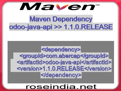 Maven dependency of odoo-java-api version 1.1.0.RELEASE