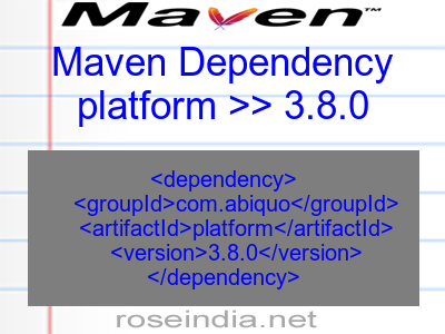Maven dependency of platform version 3.8.0