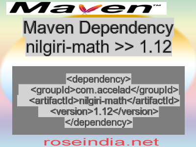 Maven dependency of nilgiri-math version 1.12