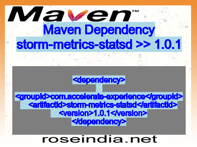 Maven dependency of storm-metrics-statsd version 1.0.1