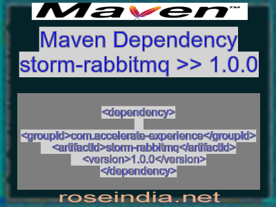 Maven dependency of storm-rabbitmq version 1.0.0